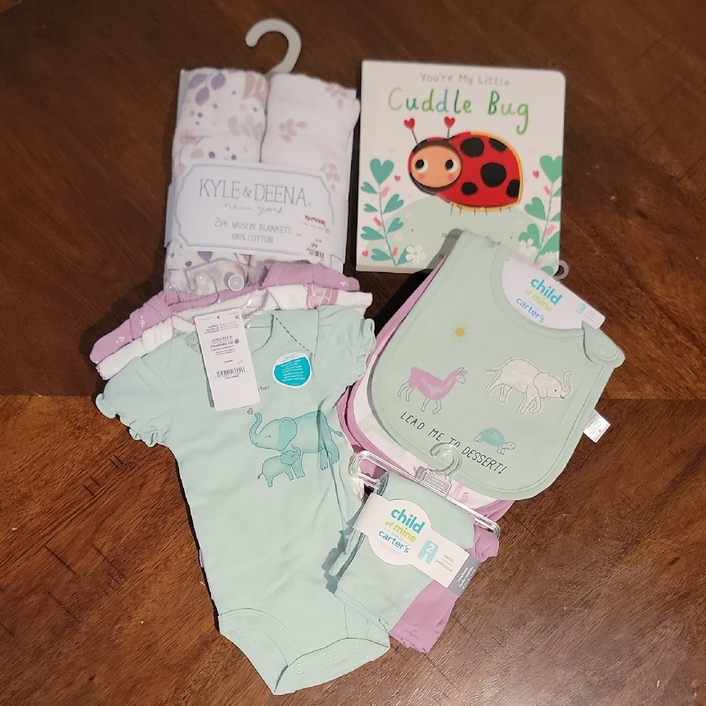 NWT Carter's Green and Purple Set Gift  Bundle
